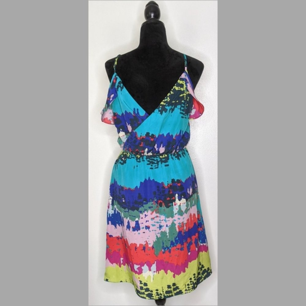 MM Couture Ruffle Cold Shoulder Dress Sz small